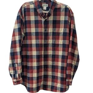LL Bean, Multicolor Wide Check Lightweight Flannel Shirt. XL